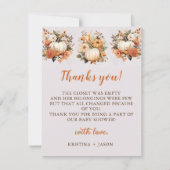 Herfst in de liefde Wildflower Pattern Bedankkaart (Voorkant)