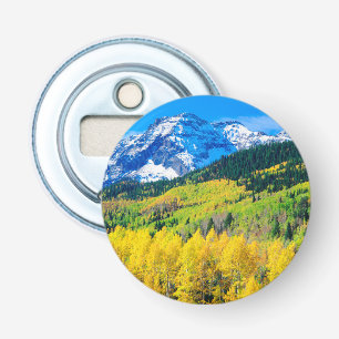 Herfst in de Rocky Mountains Button Flesopener