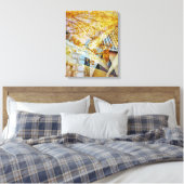 Herfst in de stad Abstract Canvas Afdruk (Insitu (Slaapkamer))