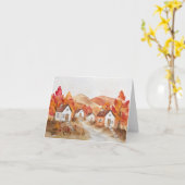 Herfst in de Waterverf Kaart (Gele Bloem)