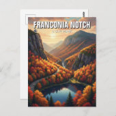 Herfst in Franconia Notch State Park Reizen Briefkaart (Voorkant / Achterkant)