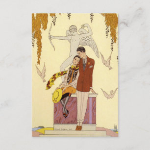 Herfst in Frankrijk Art Deco Invitations Kaart