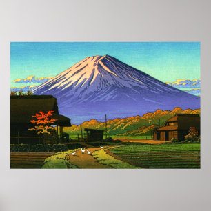 Herfst in Funatsu Mt Fuji Kawase Hasui 1953 Poster