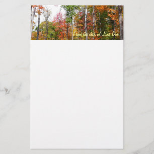Herfst in het bos Kleurrijke herfstfotografie Briefpapier