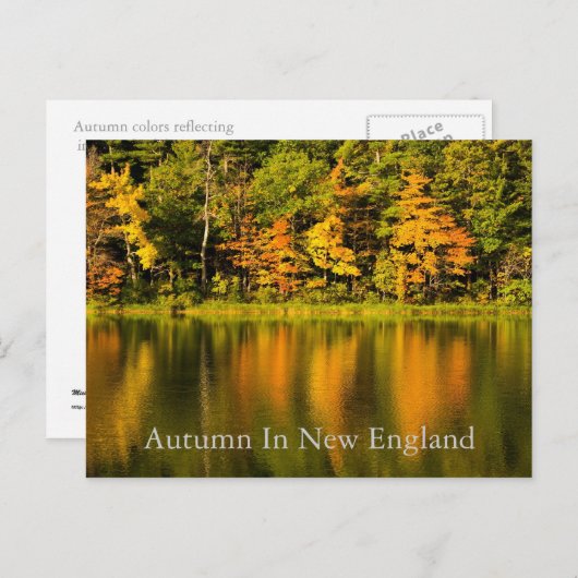 Herfst in het Briefkaart van New England (Voorkant / Achterkant)
