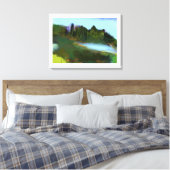 Herfst in het digitale schilderij Park Canvas Afdruk (Insitu (Slaapkamer))