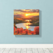 Herfst in het Lake District Canvas Afdruk (Insitu (Houten vloer))