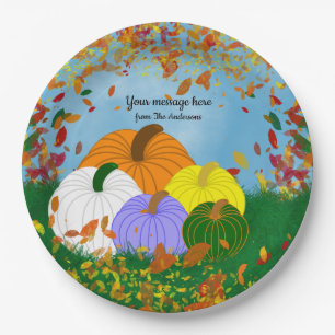 Herfst in het najaar papieren bordje