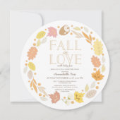 Herfst in het najaar van de liefdesherfst, groot v kaart (Voorkant)