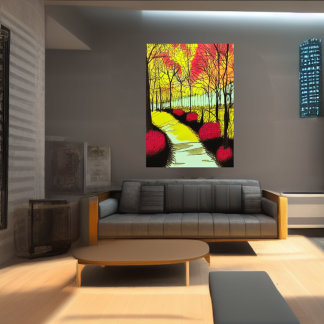 herfst in het park | AI Art Poster