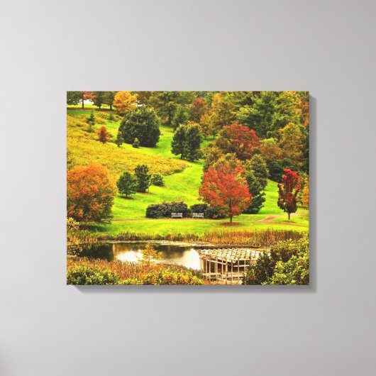 Herfst in het park canvas afdruk (Voorkant)