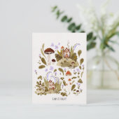 Herfst in houtland aquarel illustratie briefkaart (Staand voorkant)