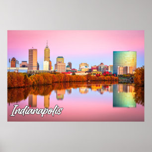 Herfst in Indianapolis, Indiana, Verenigde Staten Poster
