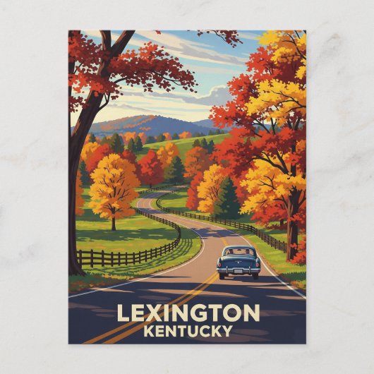 Herfst in Lexington Kentucky Briefkaart (Voorkant)