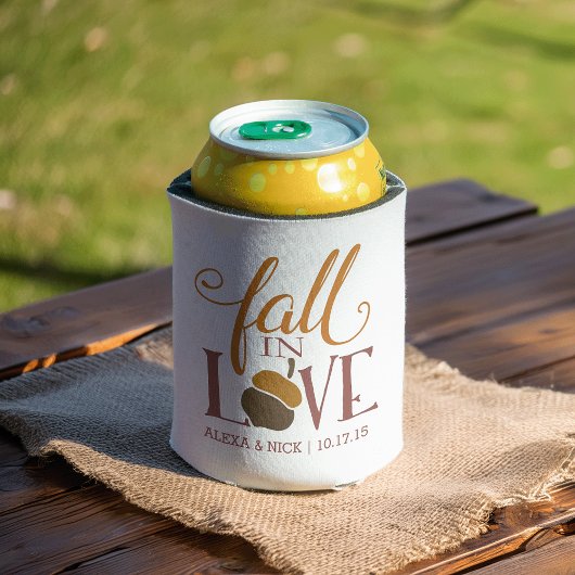 Herfst in Liefde | Autumn Acorn Personalized Favor Blikjeskoeler