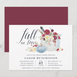 Herfst in Liefde   Autumn Bridal Shower Invitation Kaart