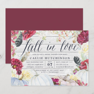 Herfst in Liefde | Autumn Bridal Shower Invitation Kaart