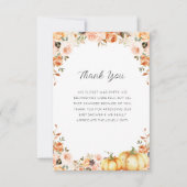 herfst in liefde baby shower dank u bedankkaart (Voorkant)