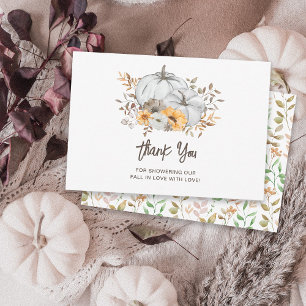 Herfst in liefde Baby shower dank u kaart