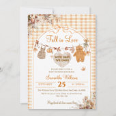 Herfst in Liefde Bloemen Bow Modern Herfst Baby sh Kaart (Voorkant)