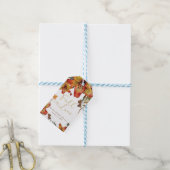 Herfst In Liefde Bloemen Sinaasappel Lelies & blad Cadeaulabel (Met Touw)