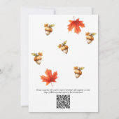 Herfst in Liefde Boho Floral QR Code Vrijgezellenf Kaart (Achterkant)