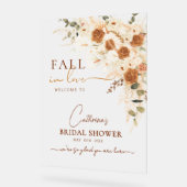 Herfst in Liefde Boho Floral Vrijgezellenfeest Wel Acryl Bord (Hoek)