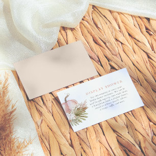 Herfst In Liefde Boho Pampas & Pompoen Vrijgezelle Informatiekaartje