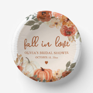 Herfst in Liefde Boho Terracotta Pompoen Vrijgezel Papieren Kommen