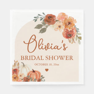 Herfst in Liefde Boho Terracotta Pompoen Vrijgezel Servet