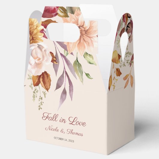 Herfst in liefde bruiloft gunst doos, herfst bruil bedankdoosjes (Geopend)