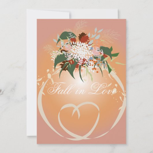 Herfst in liefde bruiloft Save the Date Invitation Kaart (Achterkant)