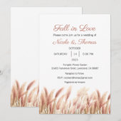 Herfst in liefde bruiloft uitnodiging, vallen kaart (Voorkant / Achterkant)