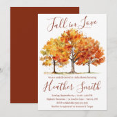 Herfst in liefde, eiken, esdoornbomen, herfst Baby Kaart (Voorkant / Achterkant)