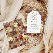 Herfst in Liefde Elegant Modern Floral Vrijgezelle