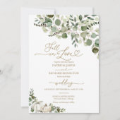 Herfst in liefde groen pompoen bruiloft kaart (Voorkant)