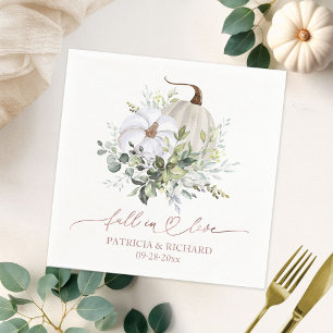 Herfst in liefde groen pompoen servet