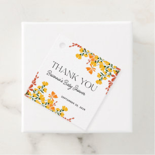 Herfst in liefde herfst bloemig Baby shower dank u Bedankjes Labels