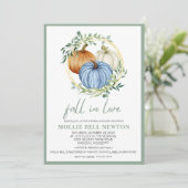 Herfst in liefde Herfst bruids doucheuitnodiging Kaart (Staand voorkant)