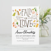 herfst in liefde herfst bruidsdouche uitnodigingen (Staand voorkant)