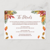 Herfst in liefde herfst bruiloft details invoegen  informatiekaartje (Voorkant)