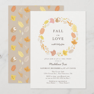 Herfst in Liefde Herfst Krans Baby shower Kaart