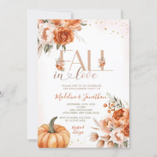 Herfst in liefde herfst Oranje bloemen verlovingsf Kaart