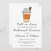 herfst in liefde herfst repetitie dineruitnodiging kaart (Voorkant / Achterkant)