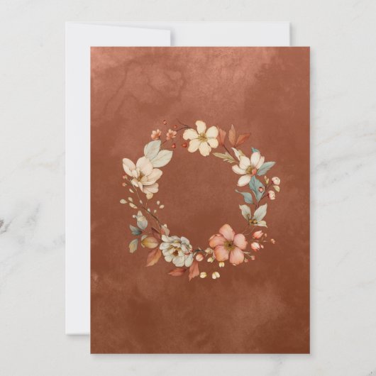 Herfst in liefde herfstbruidstheedouche kaart (Achterkant)