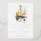 Herfst in Liefde | Herfstweddenschap in Rustic Folie Uitnodiging (Voorkant)