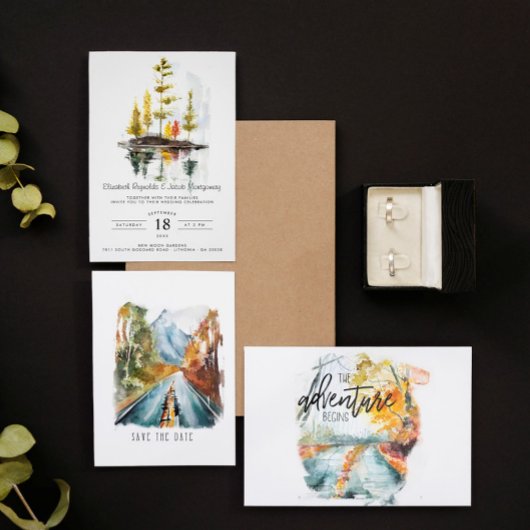 Herfst in Liefde | Herfstweddenschap in Rustic Kaart