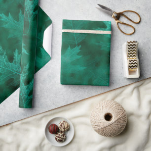 Herfst in liefde in het najaar Lagere groene bla Cadeaupapier