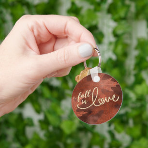 Herfst in liefde in het najaar Rustic Boho Chic Sleutelhanger