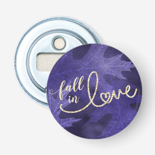 Herfst in liefde in het najaar Violet Paarse Mar Button Flesopener